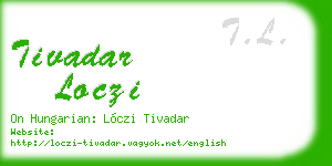 tivadar loczi business card